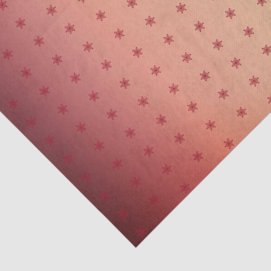 Feierliche Red Metallic Snowflake Muster Weihnacht Seidenpapier (Detail)