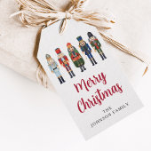 Feierliche Red Nutcracker Weihnachten Geschenkanhänger