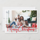 Feierliche Red Script frohe Weihnachten Jahr in Üb (Vorderseite)