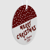 Feierliche Red Star Frohe Weihnachtsfeiertage Keep Ornament (Vorderseite)