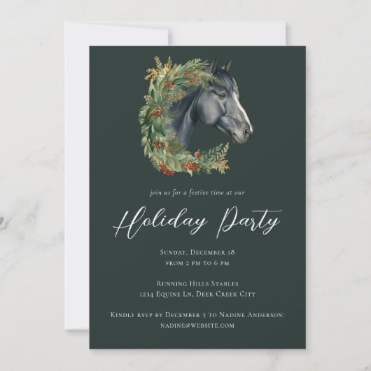 Feierliche Reitferien Einladung (Vorderseite)