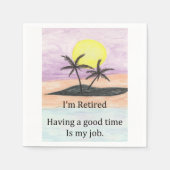 Feierliche Rente - Gute Zeit Serviette (Vorderseite)