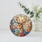 Feierliche Rentiere, individuell einstellbar Feiertagskarte (Stehend Vorderseite)