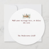 Feierliche Rentiere, individuell einstellbar Feiertagskarte (Rückseite)