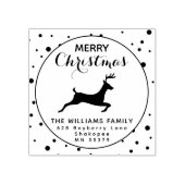 Feierliche Rentierferien-Rücksendeadresse Gummistempel (Prägung)