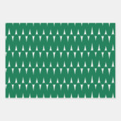 Feierliche Retro Bright Green Wavy Lines Weihnacht Geschenkpapier Set (Vorderseite 3)