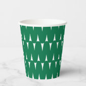 Feierliche Retro Bright Green Wavy Lines Weihnacht Pappbecher (Vorderseite)