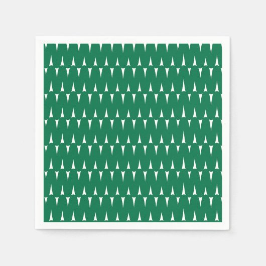 Feierliche Retro Bright Green Wavy Lines Weihnacht Serviette (Vorderseite)