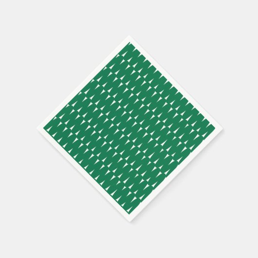 Feierliche Retro Bright Green Wavy Lines Weihnacht Serviette (Ecke)