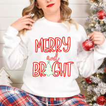 Feierliche Retro Holiday Sweater mit Weihnachtsbau