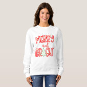 Feierliche Retro Holiday Sweater mit Weihnachtsbau Sweatshirt (Vorne ganz)