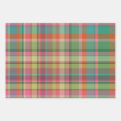 Feierliche Retro Weihnachten Karierter Niedlicher  Geschenkpapier Set (Vorderseite 2)