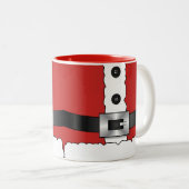 Feierliche Retro Weihnachten Roter Anzug Zweifarbige Tasse (VorderseiteRechts)