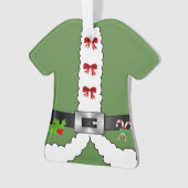 Feierliche Retro Weihnachten Weihnachtsmann Elf Ornament (Vorderseite)