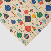 Feierliche Retro Weihnachtsfeiertage Seidenpapier (Ausschnitt)