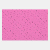 Feierliche Rosa Weihnachtsbaum Snowflake Muster Geschenkpapier Set (Vorderseite 2)