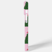 Feierliche Rosa Weihnachtsbaummuster Case-Mate iPhone Hülle (Rückseite / Links)