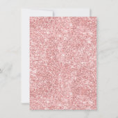 Feierliche Rose Goldene Marmorparty Glitzer Einladung (Rückseite)