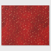 Feierliche Rot & Gold Fohlen Winterweihnachtsfeste Geschenkpapier (Flach)