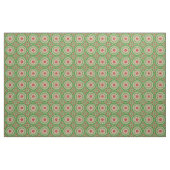 Feierliche Rot-Grün-Mandala mit Urlaubssymmetrie Stoff (Yard (91,4 cm))