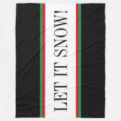 Feierliche Rot Schwarz Weiße Streifen LASSEN ES SC Fleecedecke (Vorderseite)