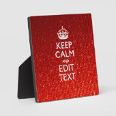 Feierliche rote Behalt-Ruhe für Ihren Text Fotoplatte (Vorderseite)