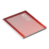 Feierliche rote Behalt-Ruhe für Ihren Text Notizblock (angewinkelt)