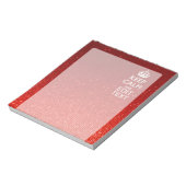 Feierliche rote Behalt-Ruhe für Ihren Text Notizblock (Rotiert)