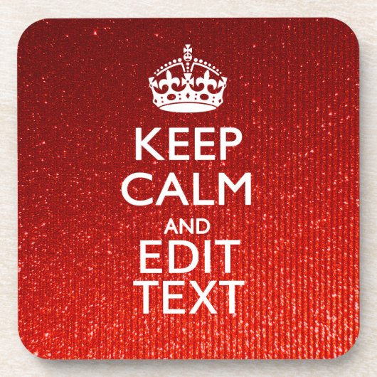 Feierliche rote Behalt-Ruhe für Ihren Text Untersetzer (Vorderseite)