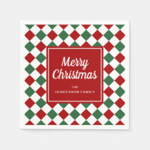 Feierliche Rote Checked Frohe Weihnachten