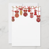 Feierliche Rote Feier Einladung (Rückseite)