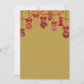 Feierliche Rote Feier Einladung (Rückseite)