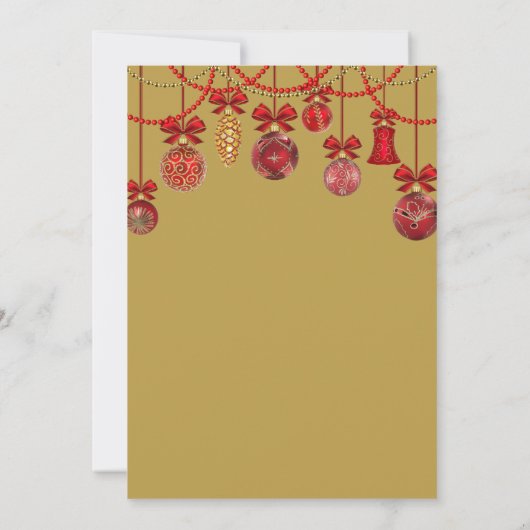 Feierliche Rote Feier Einladung (Rückseite)