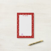 Feierliche Rote Firmenlogos Stars Peace, Joy Hope Post-it Klebezettel (Auf Schreibtisch)