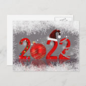 Feierliche Rote Frohe Weihnachten 2022 (Vorne/Hinten)