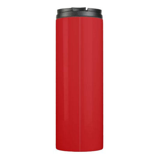 Feierliche Rote hinzufügen Ihr Name Elegante Weihn Thermosbecher (Rückseite)