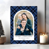 Feierliche Rote Karierte Foto Weihnachten