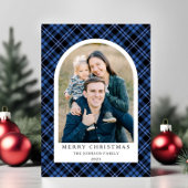 Feierliche Rote Karierte Foto Weihnachten