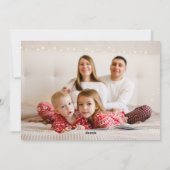 Feierliche Rote Poinsettia Blumenweihnachtskids Fo Feiertagskarte (Rückseite)