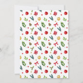 Feierliche Rote Poinsettia Feiertag Einladung (Rückseite)