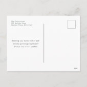 Feierliche Rote Poinsettia Foto Postkarte (Rückseite)