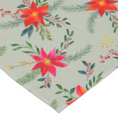 Feierliche Rote Poinsettia Weihnachtsblume Kurzer Tischläufer