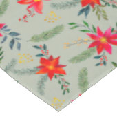 Feierliche Rote Poinsettia Weihnachtsblume Tischdecke (Schrägansicht)