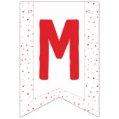 Feierliche rote Punkte und Typografie Merken alles Wimpelkette (Erste Fahne)