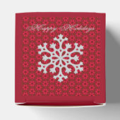 Feierliche Rote Schneeflocke Weihnachten Geschenkschachtel (Oben)