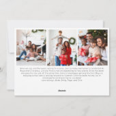 Feierliche Rote Schrift Frohe Weihnachten Acht Fot (Rückseite)