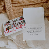 Feierliche Rote Schrift Frohe Weihnachten Falten 5