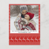 Feierliche Rote Weihnachten Ugly Sweater Nordic Re (Vorderseite)