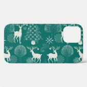 Feierliche rote Weihnachten, Winterwald. Case-Mate iPhone Hülle (Rückseite (Horizontal))