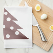 Feierliche Rote Weihnachtsbaum Holiday Küche Handt Geschirrtuch (Viertel Falte)